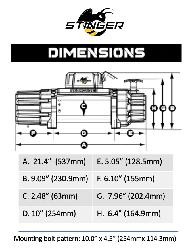 Novawinch Stinger 12,000 Recovery Winch, 12v, Wireless