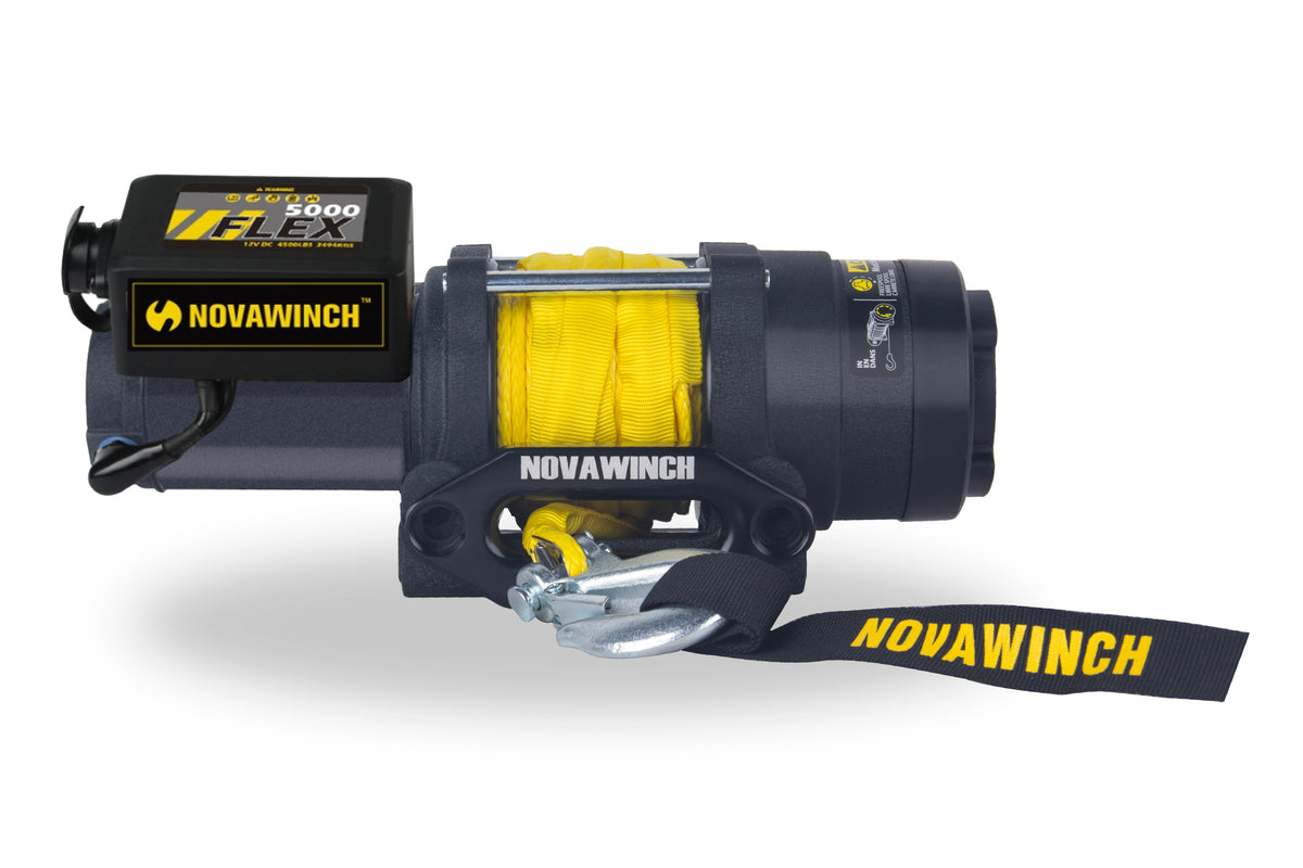 Novawinch FLEX 5000 SR Trailer Winch Utility Winch, 12v, 5,000 lbs capacity (Synthetic Rope)