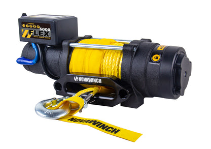 Novawinch FLEX 5000 SR Trailer Winch Utility Winch, 12v, 5,000 lbs capacity (Synthetic Rope)