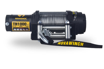 TH1000 Electric Hoist 1000 lb - 12V DC Power Hoist with Mechanical Brake - Cable Hoist with Plug in Remote Control - Vertical or Horizontal Mount Lifting System for Material Handling