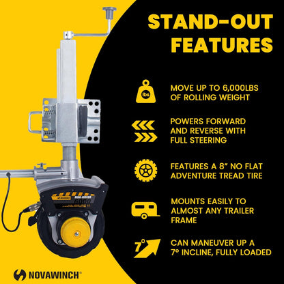 Novawinch Mini Mover 3 PLUS- Foldable Electric Powered Trailer dolly, 12v - 6,000 lbs capacity (Copy)
