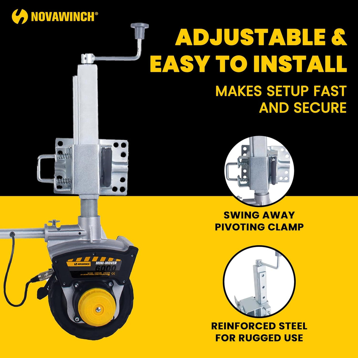Novawinch Mini Mover 3 PLUS- Foldable Electric Powered Trailer dolly, 12v - 6,000 lbs capacity (Copy)