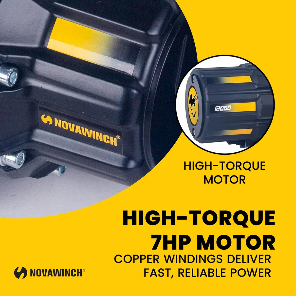 Novawinch Stinger 12,000 Recovery Winch, 12v, Wireless